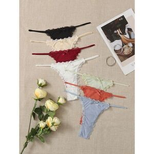 Lace Thong Underwear Panty Set